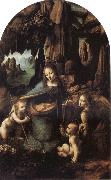 LEONARDO da Vinci Virgin of the Rocks oil painting